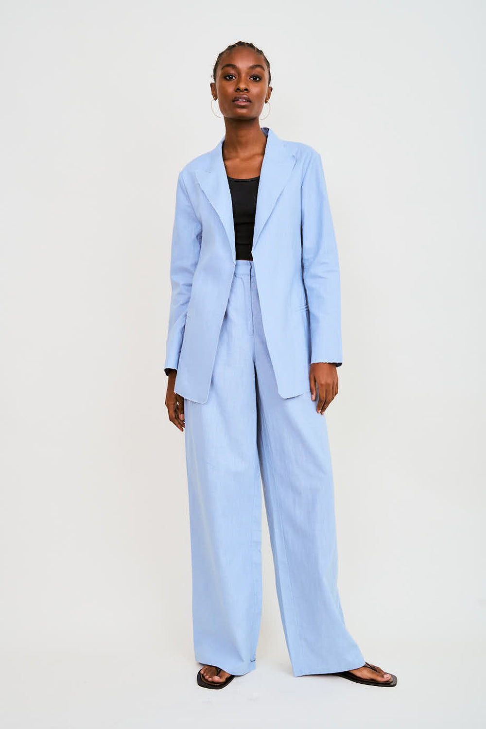 RAW EDGE SUIT TROUSERS