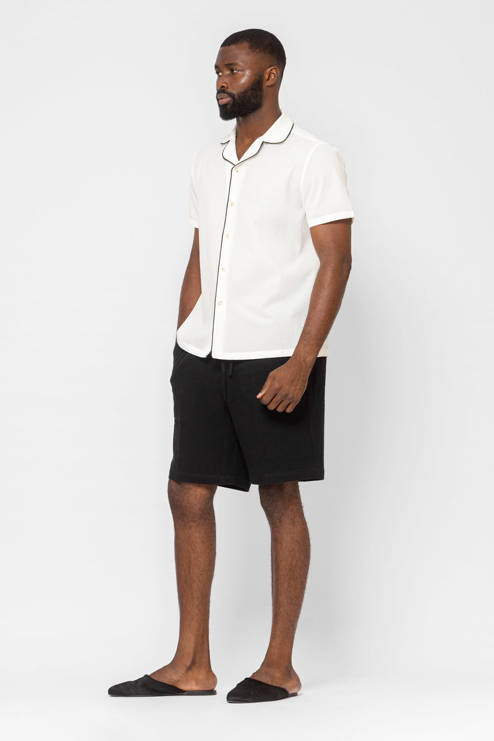 PIPED CUBAN COLLAR SHIRT