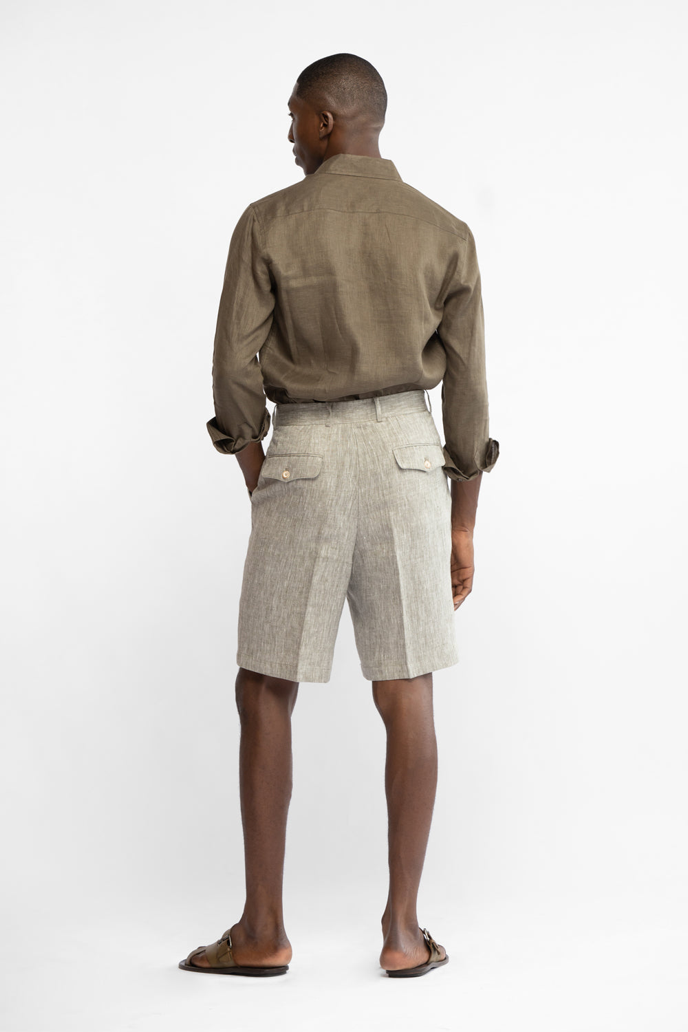 TAILORED LINEN SHORTS