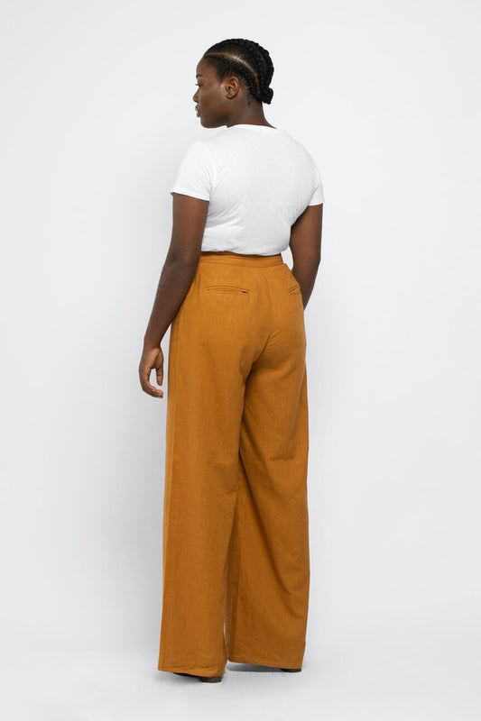 HIGH WAISTED LINEN TROUSERS