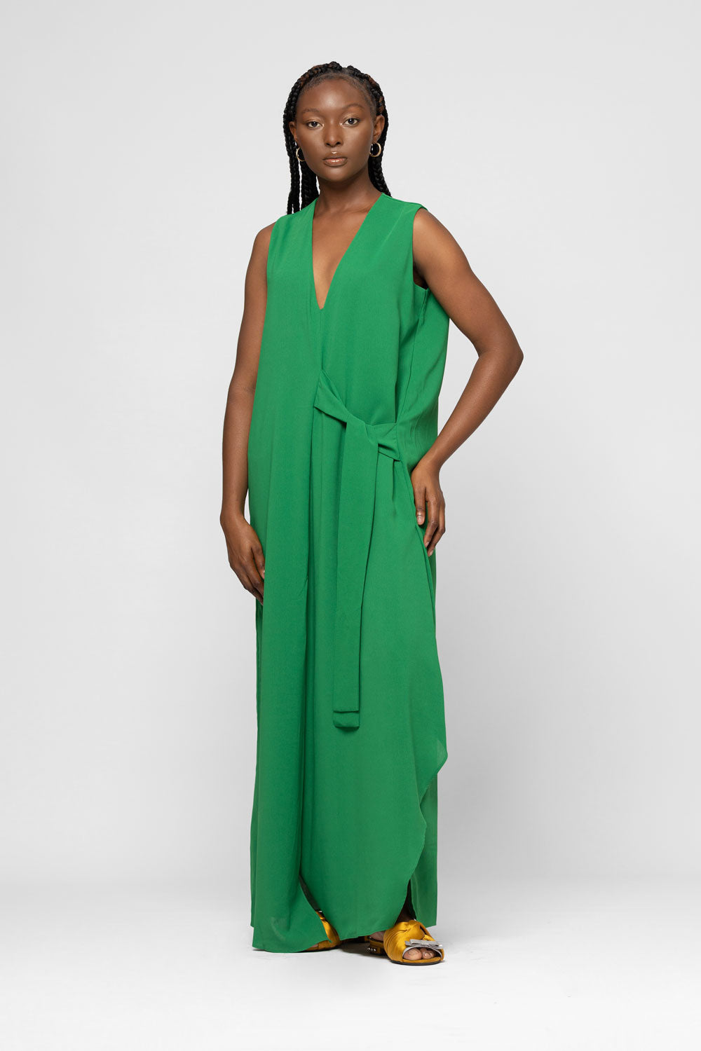 TIE WAIST MAXI DRESS