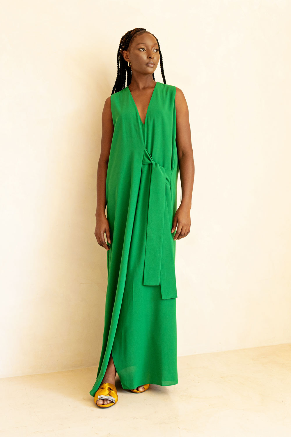 TIE WAIST MAXI DRESS