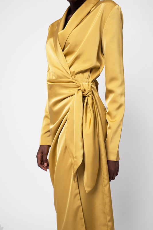 SILK WRAP DRESS