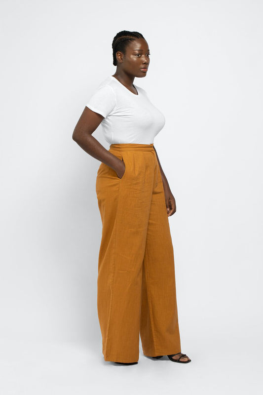 HIGH WAISTED LINEN TROUSERS