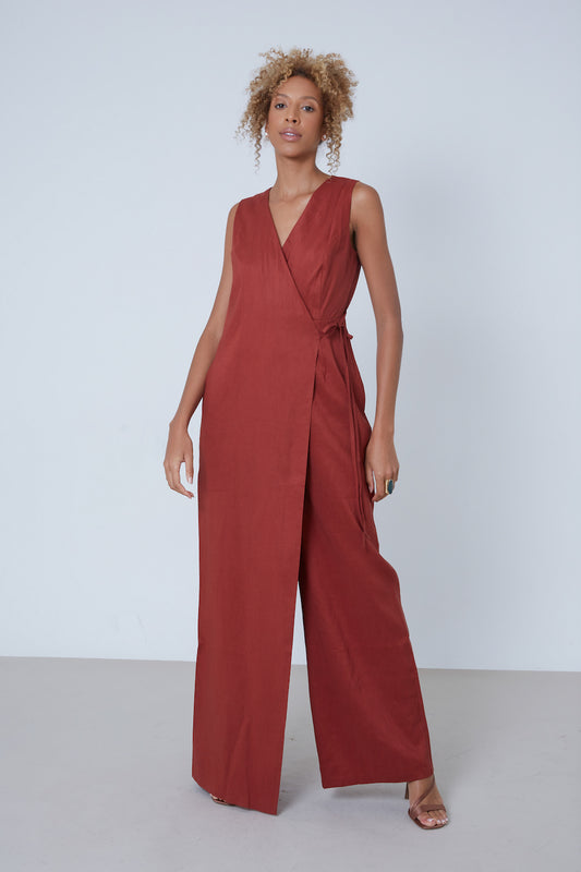 WRAP JUMPSUIT